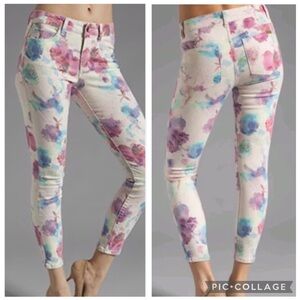 Joe’s Jeans ‘Ink Rose’ Floral Skinny Ankle Stretch Jeans